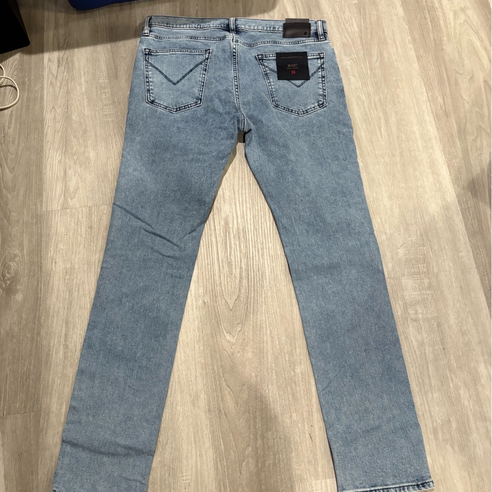 John Varvatos Classic Light Blue Skinny Jeans for Men Wight